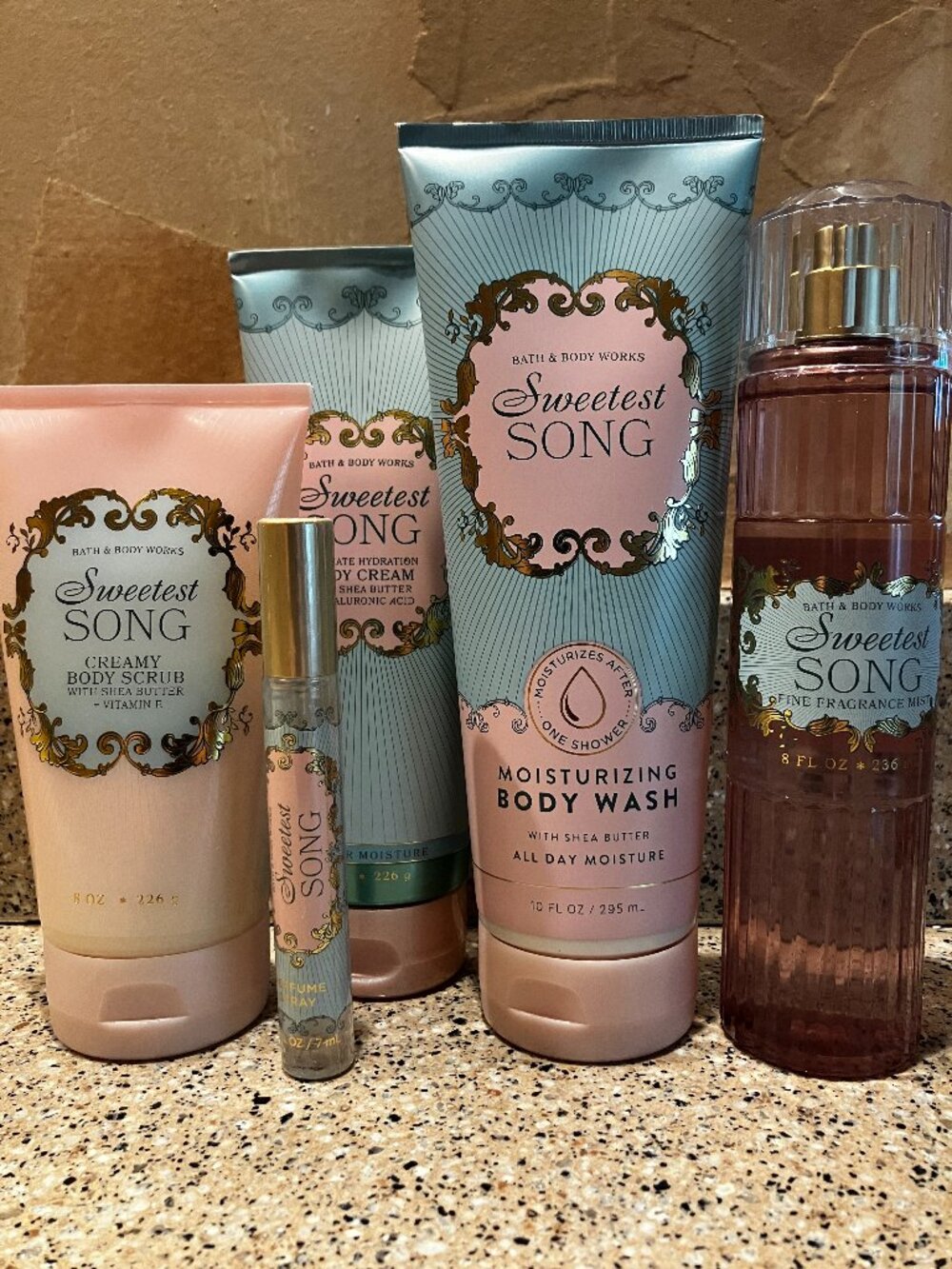 Bath & Body Works Sweetest Song Body Spray ,Scrub,  Body Cream, Wash , Perfume!